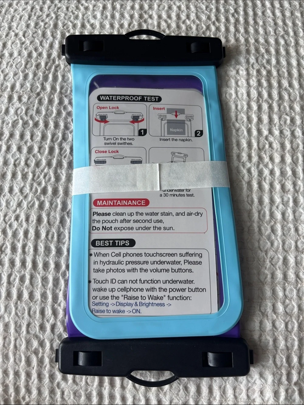 Purple and blue Waterproof 2 Phone Pouch - Universal Protection 2 pouches
